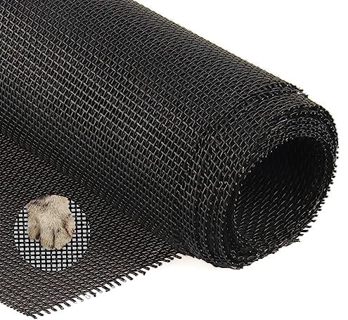 Yotache Katzenschutzgitter 252×122 cm, Petscreen, katzengitter Fenster ohne Bohren, PVC-beschichtetes Polyester Katzengitter, Schwarz