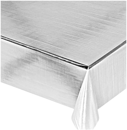 Mantel transparente antimanchas moderno plastificado brillante cubierta mesa PVC Mod.LUX 140 x 160 DIS_13