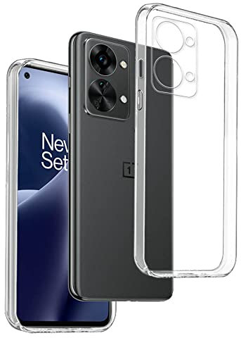 REY Cover in Gel TPU Trasparente per ONEPLUS Nord 2T 5G, Ultra Sottile 0,33 mm, Morbido Flessibile, Custodia Silicone