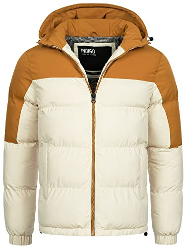 Indicode Herren Danix Winterjacke mit Kapuze | Herrenjacke Jacke Steppjacke Männer Fog, S