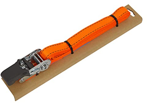 Sealey Self-Securing Ratchet Strap 25mm x 5m with Corner Protector 600kg Breaking Strength - TD0635E