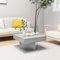 WIFESE Table Basse Gris Béton 57x57x30 cm Aggloméré Table à Thé Style Elégante Table de Salon Table Centrale Table Café Bureau Placer Boissons Vases Bols à Fruits Ornements