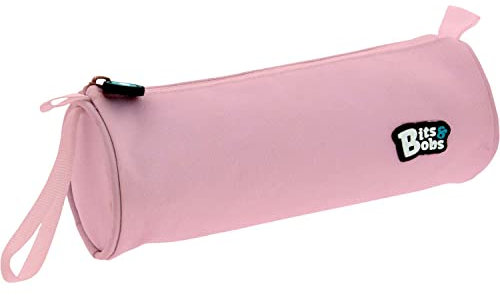 Grafoplás | Trousse Ronde Bits and Bobs I I 23 x 8 cm | 1 Compartiment | Design Compact I Étuis Bits & Bobs Ronds, Rose Doux, 23x8cm, Scolaire