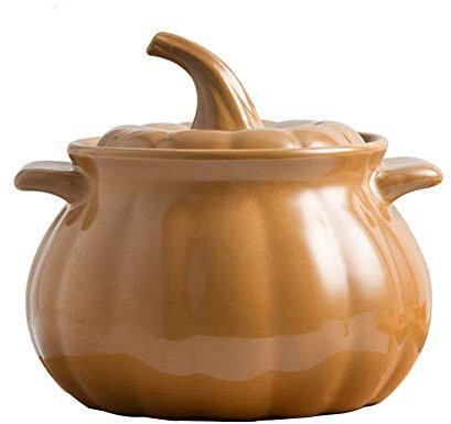 NMNMNM Pentola in Ceramica Cocotte, Casseruola Casseruola Rotonda a induzione di Zucca con Rivestimento smaltato Resistente, Forno per arrosti a induzione e Gas Sa Dutch Oven-12,4 15 cm (Dimensioni