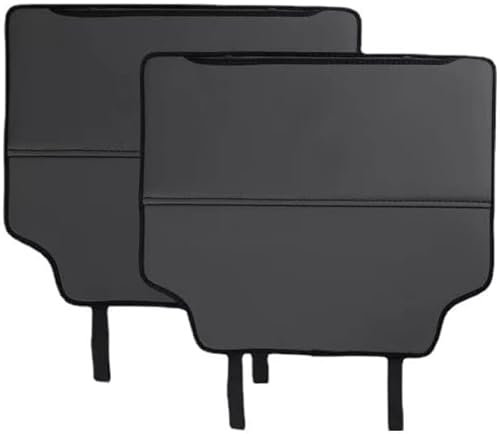 2Pcs Auto Rücksitz Anti Kick Pad für VW Taigo Touran Tiguan CC Beetle, PU Leder Wasserdicht Auto Rückenlehnenschutz, Sitzschutz Auto Rückenlehne Car Organizer,A Black