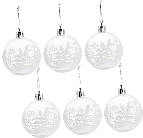 WOFASHPURET 6stücke Weihnachtsbaumkugel Anhänger Aufhängeseil Für Fenster Dekoration Und Weihnachtsbaum Schmuck Zum Aufhängen Als Ornament Geschenk Für Familie Und Freunde