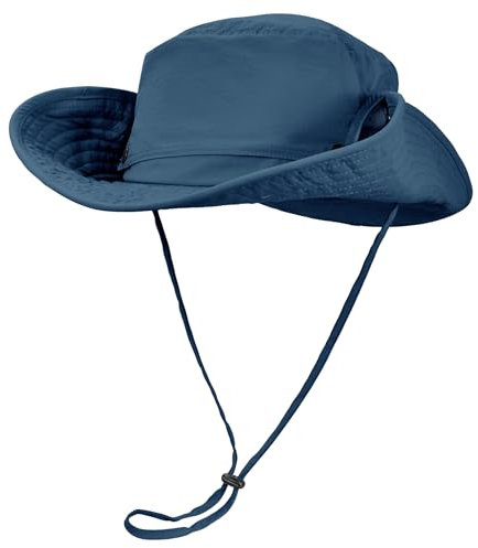 Sukeen Herren Fischerhut mit Kopfverstellung, UV-Schutz Sonnenhut mit Breiter Krempe, Sonnenschutz Hut Bucket Hat Outdoor-Hut mit Abnehmbarem Oberkopf, Angeln und Wandern Herren Damen