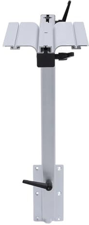 Aramox Pied de Table Amovible en Alliage d'aluminium Blanc, Rotation à 360 Degrés, Pied de Table Télescopique Amovible, Idéal pour Les Yachts, Camping-Cars, Camping-Cars Maximisez