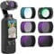 Gruiqrd ND CPL UV Filter Set kompatibel mit DJI OSMO Pocket 3, mehrfach beschichtete HD Kameraobjektive aus optischem Glas, 6er Pack magnetische Aluminiumrahmen Fotofilter (UV CPL ND8 ND16 ND32 ND64)