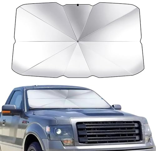 Parapluie Pare Soleil Pare Brise Avant De Voiture Amélioré,Pare Soleil Voiture Pare Brise Avant,Parasol Pliable pour Voiture,Pare Soleil De Parapluie De Voiture Pliable (135x79cm)