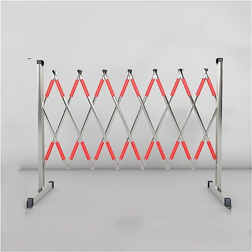 DRYIC Einziehbare Verkehrsbarrikaden, Mobile Sicherheitszäune aus Aluminium, einziehbare Barrikadenstützen aus Metall, für die Umzäunung öffentlicher Veranstaltungen (6m)