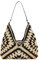 Lebartm Sacs Hobo en paille pour femme - Sac à bandoulière tissé à la main - Sac fourre-tout bohème pour voyage d'été, Noir 03