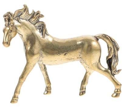 OUNONA 3stücke Kreative Messing Pferdestatue Feng Shui Figur Für Zuhause Und Büro Retro Pferde Skulptur Als Glücksbringer Dekoration Für Schreibtisch Und Wohnraum