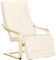 HOMCOM Fauteuil Relax Chaise de Salon avec Repose-Pied réglable déhoussable Confort et Relaxation 94 x 66,5 x 100 cm Bois Massif Crème