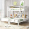Gelukueub Triple Bunk Beds, Bunk Bed Triple Sleeper with Side Ladder for Children and Teens 3FT, Without Mattress, White (90x190cm,90x200cm)