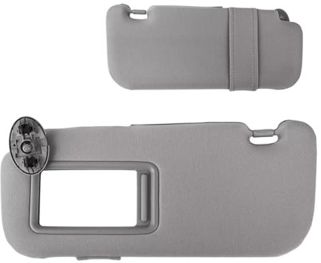 Visera Parasol Interior para Coche con Espejo Gris Y Beige para El Lado Izquierdo Y Derecho del Conductor Y del Pasajero para Toyota Auris Y Corolla 2007-2013 Visera Solar(Grey Left)