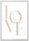 ARTFAVES® Poster - LOVE Beige | Wanddeko Wandbild Typografie Spruch Liebe | mit Rahmen Weiss | 21 x 30 cm