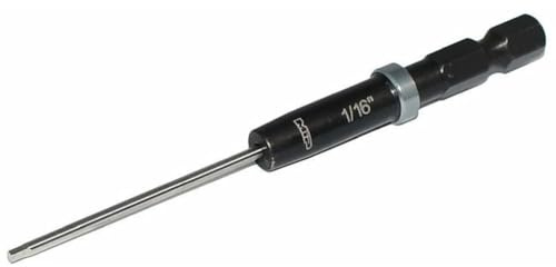 MIP 1/16 Standard RC 1/4 Hex Bit 9201S – Hex Head Allen Wrench Drill Tools and Tool Bits for Screwdrivers, Electric Screwguns, and Power Drills for RC Cars - Made in USA