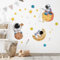 BECHS Wandtattoo Kinderzimmer Junge Wandtattoo Schlafzimmer Astronaut Planet Wandtattoo Astronaut Wandsticker Weltraum Kinder Wandaufkleber Wandaufkleber Wandsticker Wanddeko Für Kinderzimmer