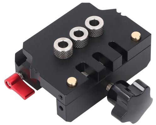 Selbstzentrierende Patchwork-Dübelvorrichtung für Holzdübel, Zöllige Bohrer-Fräsdübel-Rundstangen-Sticks-Maker-Vorrichtung, Dübelbohrführung für Runde Holzdübel, Zum Kleben von