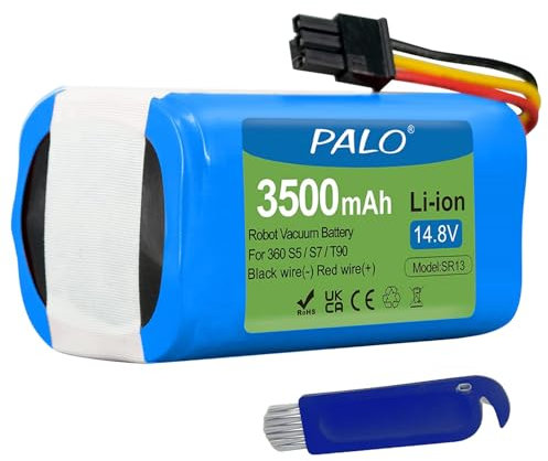 3500mAh Ersatz Akku für 360 S5 S7 S7 Pro T90 X9 M26-4S1P Saugroboter, 14.8V Wiederaufladbarer Akku Batterie Staubsauger Robotic Vacuum Battery