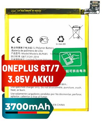 Mpsmobile® Akku für OnePlus 6T/7 | 3700mAh | Ersatzakku BLP685