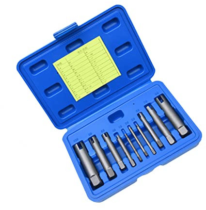 SHINEOFI 10piezas Tomador De Cables Extractor De Tornillos De Aleación Para Grifos Rotos Con Caja Extractor De Pernos Dañados Kit Para Uso Taller