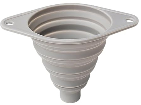 Imbuto pieghevole in Silicone, piccolo imbuto per bottiglie di riempimento per uso cucina (grigio)