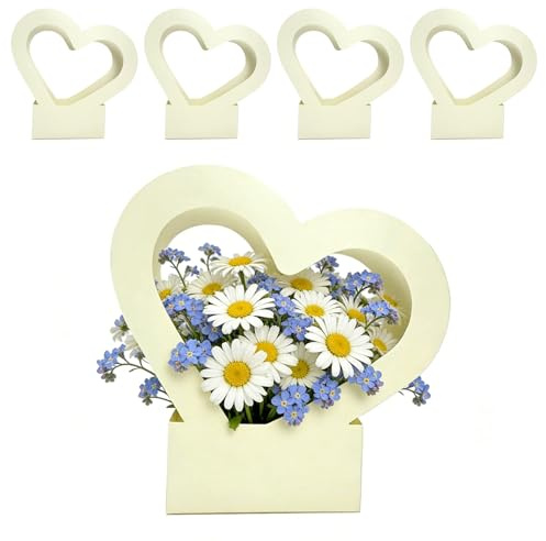 Sacca Per Fiori | 5 Pezzi Supporto Portatile Con Manico,Portabouquet Borse per Incarto Fiori,per Decorazione e Arredamento Casa Soggiorno Idee Regalo Donna