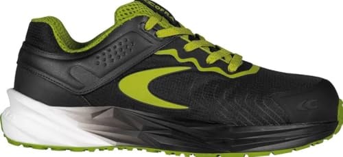 COFRA VETRIX ESD Sicherheitsschuhe für Mikroelektronikindustrie, Schwarz/Grün, abriebfest, hitzebeständig bis 300 °C, Schwarz / Grün, 41 EU