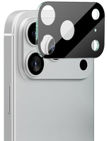 Techsuit Kameraschutzglas für iPhone 17 Pro Gehärtetes Glas mit 9H Härte, Kristallklar, Kratzfest, Anti Fingerabdruck, Einfache Installation, Full Camera