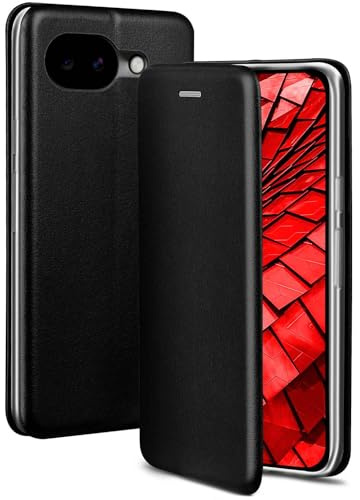 ONEFLOW Business Case für Google Pixel 10a Handyhülle klappbar mit Standfunktion, Klapphülle Flipcase Cover Dünn, PU Leder Hülle mit Kartenfach, 360 Grad Schutzhülle, Schwarz