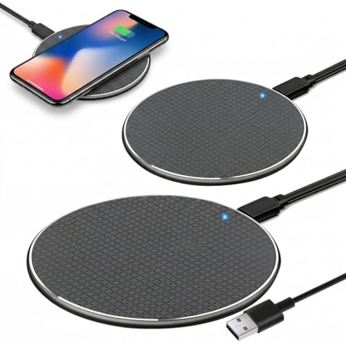 2 Pack 35W Wireless Charging Pad USB C Wireless Charger Qi Wireless Fast Charger for iPhone 16 15 14 13 12 11 Galaxy S24 S23 S22 S21 Note Pods Galaxy Buds Fast Wireless Phone Charger