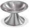 (045.2SS) Metalleuchter gebürstet mit Dorn, Silber, 110mm für Taufkerzen, Kommunionskerzen, Konfirmationskerzen, Hochzeitskerzen