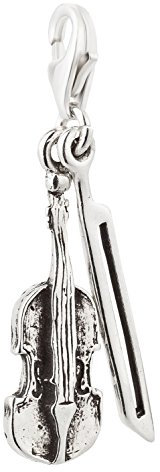 Charm Anhänger Violine/Geige aus 925 Sterling Silber (24x8mm)