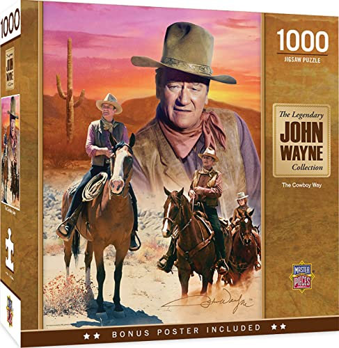 Masterpieces 71239 Puzzle Company John Wayne The Cowboy Way Jigsaw Puzzle (1000-Piece)
