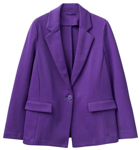 United Colors of Benetton Giacca 28mvdw00f, Giacca Donna, Viola 30f, 42