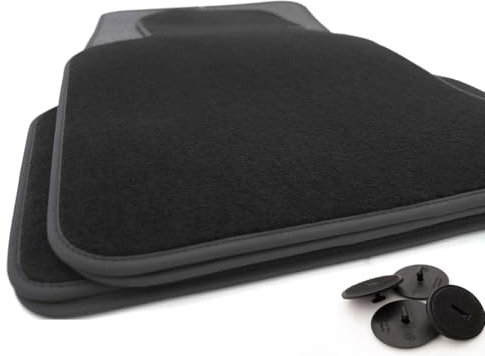 Fußmatten für 3er BMW F30 F31 M3 F80 Velours Automatten Matten Original Qualität 4-teilig Schwarz inkl. Klett Befestigung