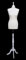 Manichino da sarto con busto femminile, prodotto di lusso, in tessuto jersey con treppiedi in legno, per capi di abbigliamento di misura 42, colore: bianco
