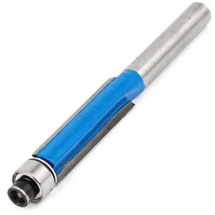 sourcingmap 77mm Long 2 Blades Flush Trim Router Bit 1/4 x 5/16 for Carpenter