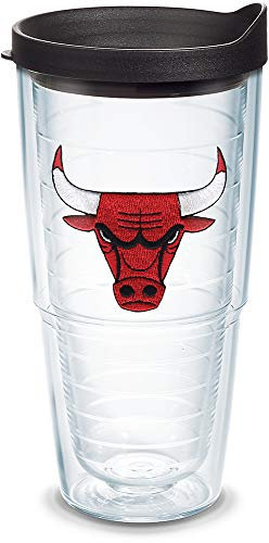 Tervis Made in USA Double Walled NBA Chicago Bulls Insulated Tumbler Cup Keeps Drinks Cold & Hot, 24oz, Primary Logo
