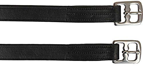 HORKA 2X Steigbügelriemen Leder Schwarz 165cm Bügelriemen Riemen Steigbügel