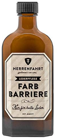 HERRENFAHRT Premium Leder-Pflege mit Farbbarriere für weißes und helles Glattleder (Schutz vor Verfärbung) Versiegelungseffekt | Modell: HF01011