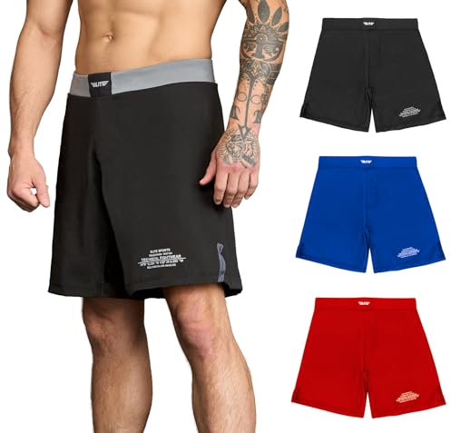 Elite Sports Herren Et553gr-l Shorts, grau, L
