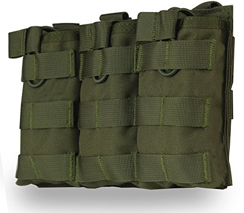 WarmHeartting Magazin Pouch Flecktarn für M4 M16 AR-15 Magazintasche Airsoft Magazin Tasche Tactical Molle Rucksack Weste Belt Zubehör
