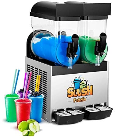 Royal Catering Slush Puppy Machine RCSL 2/15 (2 x 15 L, 770 W, Temperature range -2 to -3 °C, BPA-free)