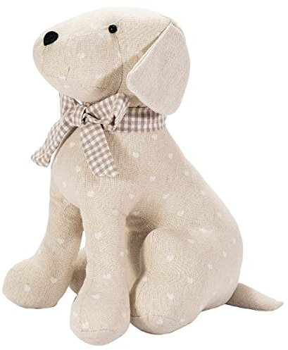 SPOTTED DOG GIFT COMPANY Cale Porte Animaux Tissu, Butée de Porte Intérieur en Labrador Forme pour Sol, Mignon Chien Maison Chambre Deco, Cadeaux pour Amoureux des Chiens, Lourd 1,5kg - Cœur