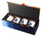 lachineuse - 4 Pots à Thé ou Epices - Coffret Cadeau avec 4 Pots en Porcelaine - avec Couvercles et Morifs Chinois - Coloris Blanc & Bleu - Idée Cadeau Asie Chine - Vaisselle Chinoise Traditionnelle