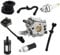 TOPINCN Carburatore Set di Bobine di accensione per 017 018 MS170 MS180 Risparmio di Motore Affidabile Motoseghe Tosaerba Parti Accessori