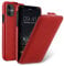 Hülle passend für Apple iPhone 11 (6,1 Zoll), Handyhülle mit beschichtetem Leder, Flip-Case, Schutzhülle klappbar, dünne Handy-Tasche, Slim Cover, Rot